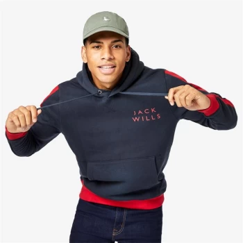 Jack Wills Dornoch Panel Hoodie - Navy