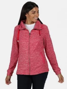 Regatta Evanna Fz Marl Hoody, Pink, Size 8, Women