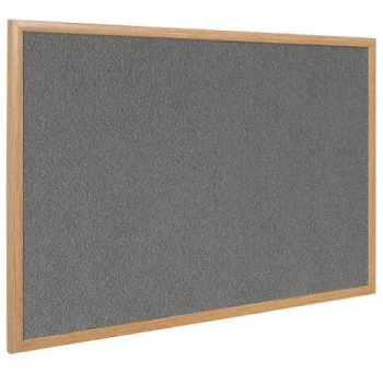 Bi-Office Earth-It Grey Felt Ntcbrd Oak Frame 180x120cm