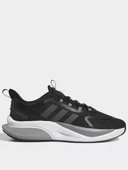 adidas Sportswear Alphabounce+ Sustainable Bounce Lifestyle Running Trainers, Black/Grey, Size 9, Men