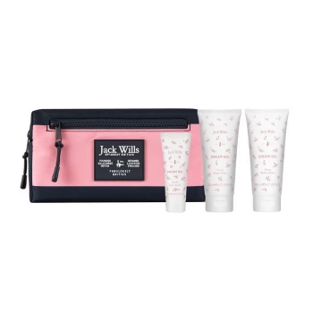 Jack Wills Travel Bag Gift Set - Pink