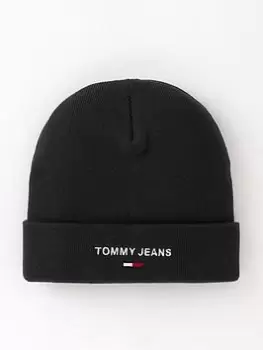 Tommy Jeans Sport Knitted Beanie Hat - Black, Men