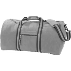 Quadra Vintage Canvas Holdall Duffle Bag - 45 Litres (Pack of 2) (One Size) (Vintage Light Grey)