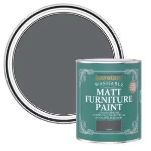 Rust-Oleum Graphite Matt Furniture Paint, 750Ml