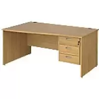 Dams International Wave Desk MP16WLP3O 1,600 x 725 x 800 - 990 mm