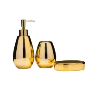 Interiors by PH Magpie Dolomite Gold 3pc Bathroom Set