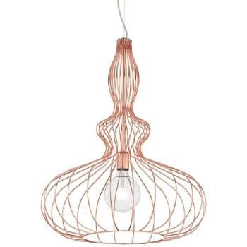 Ideal Lux Lighting - Ideal Lux Clarissa - 1 Light Ceiling Pendant Copper, E27