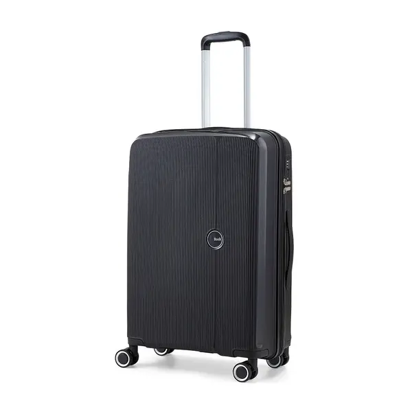 Rock Luggage Hudson VXP4D 8 Wheel Hardshell Medium Black Suitcase