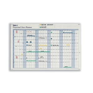 Mark It Perpetual Year Planner White