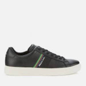 Paul Smith Mens Rex Leather Low Top Trainers - Black - UK 8