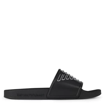 Emporio Armani Eagle Sliders - Black