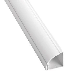 D-Line White 22mm Quarter-circle Trunking length (L)2m