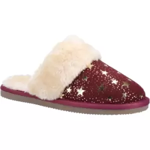 Hush Puppies Womens Arianna Star Slip On Faux Fur Slippers UK Size 6 (EU 39)