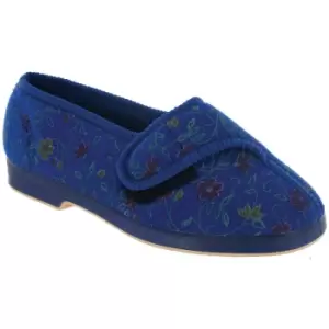 GBS Wilma Ladies Wide Fit Slipper / Womens Slippers (5 UK) (Blue)