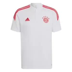 adidas FC Bayern Condivo 22 Polo Shirt Mens - White