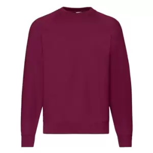 Fruit Of The Loom Mens Raglan Sleeve BelcoroA Sweatshirt (S) (Burgundy)