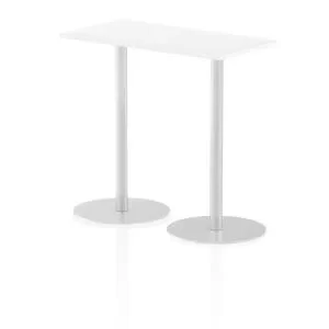 Italia Poseur Table Rectangle 1200600 Top 1145 High White