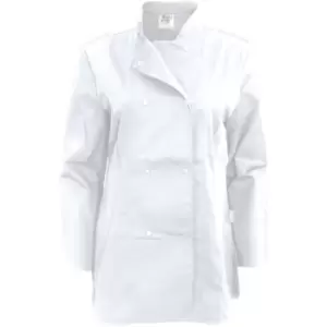 Dennys Womens/Ladies Long Sleeve Fitted Chef Jacket (S) (White) - White