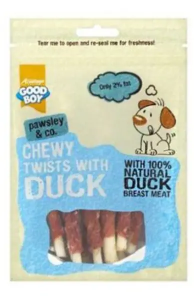 Good Boy Chewy Twists Duck Dog Treats 90g