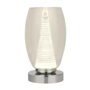 Searchlight Cyclone 1 Light Table Lamp, Clear Glass 3000K