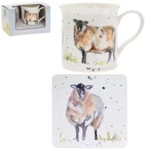 Country Life Mug Coaster Sheep