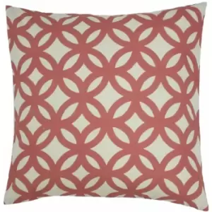 Furn Nomi Geometric Mono Print Cushion Cover, Berry, 45 x 45 Cm