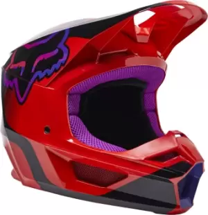 Fox V1 Venz Motocross Helmet, red, Size S, red, Size S