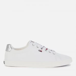 Tommy Jeans Womens Hazel Casual Canvas Trainers - White - UK 7