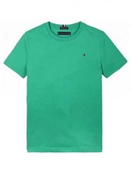 Tommy Hilfiger Boys Short Sleeve Essential Flag T-Shirt - Green, Size 10 Years