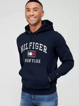 Tommy Hilfiger Modern Varsity Overhead Hoodie - Desert Sky Navy, Desert Sky Navy, Size 2XL, Men