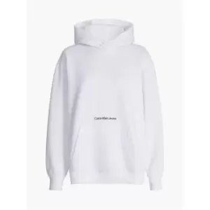 Calvin Klein Jeans Institutional Oversized Hoodie - White