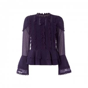 Biba Victorian Blouse - Purple