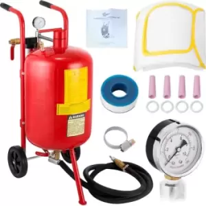 VEVOR Sandblaster 10 Gallon/40L Blast Sandblasting Equipped with Nozzle Shut-Off Valve Pressure Gauge Ceramic Nozzle 2.5m Hose Filling Funnel Watertra