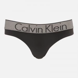 Calvin Klein Womens Logo Bikini Brief - Black - M