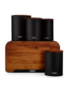 Tower Scandi Set Of 3 Storage Canisters - Black