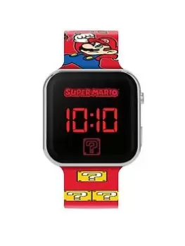 Super Mario Nintento Super Mario Printed Strap LED Watch, Multi