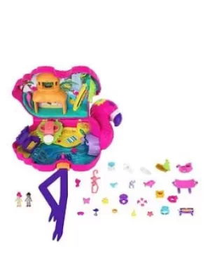 Polly Pocket Polly Pocket Flamingo Party Playset With Micro Dolls And Accessories