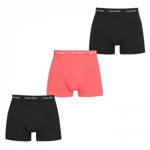 Calvin Klein Stretch Trunks 3 Pack - Blk/Coral/Phant