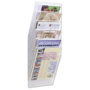 Durable Flexiboxx A4 Literature Holder with 6 Pockets Wall Mountable Portrait