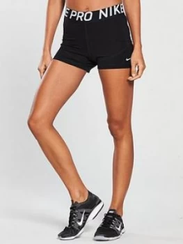 Nike Pro Training 3" Short - Black, Size L, Women