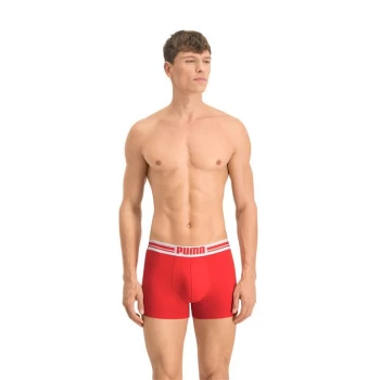 Puma 2Pk Logo Boxer - Red/Black