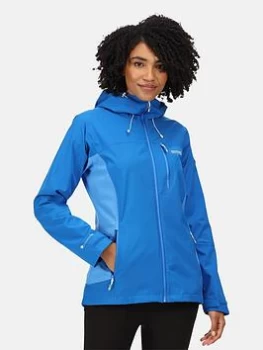 Regatta Highton Stretch Waterproof Shell Jacket III - Blue Size 14, Women