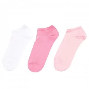 Puma 3 Pack Trainer Socks Ladies - Pink