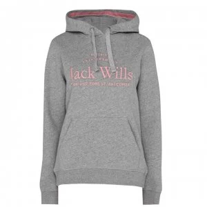 Jack Wills Hunston Embroidered Hoodie - Grey Marl