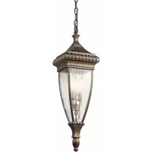 IP23 2 Bulb Chain Lantern Light Brushed Bronze LED E14 60W