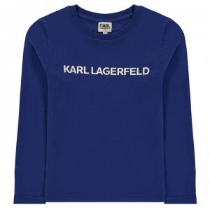 KARL LAGERFELD Children Boys Multi Theme Long Sleeve T Shirt - Bleu Roi 865