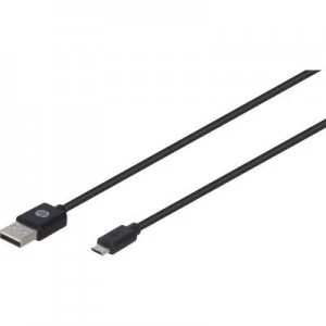 HP USB 2.0 Cable 1x USB 2.0 connector A 1x USB 2.0 connector Micro A 1m Black