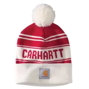 Carhartt Mens Knit Cuffed Rib Knit Fold Up Logo Beanie One Size