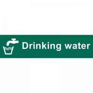 Drinking Water&rsquo; Sign; Self-Adhesive Semi-Rigid PVC 200mm x