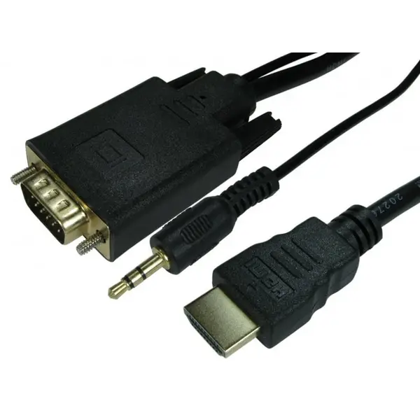 Cables Direct 1m HDMI to VGA with Audio Cable